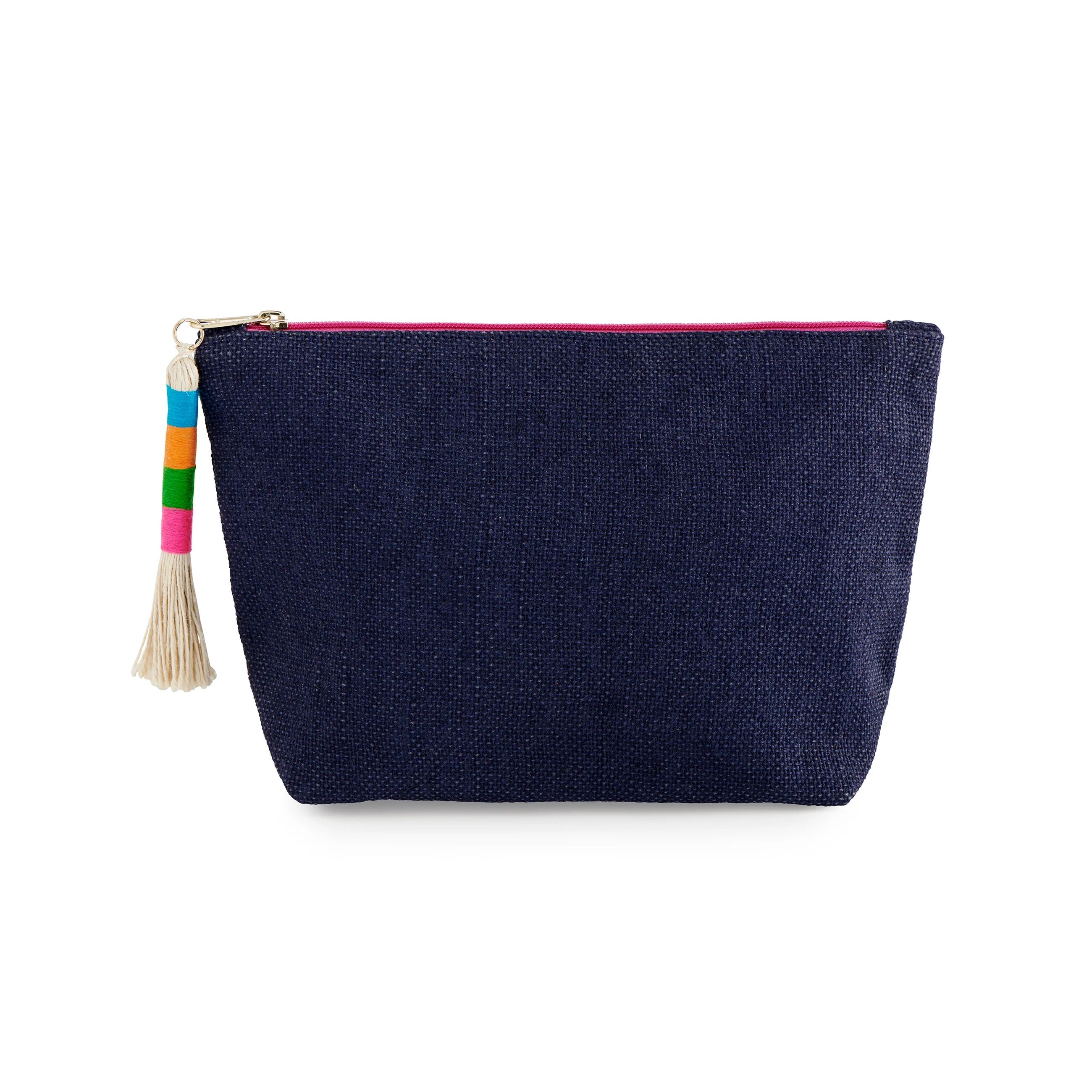 Woven Zip Tassel Pouch