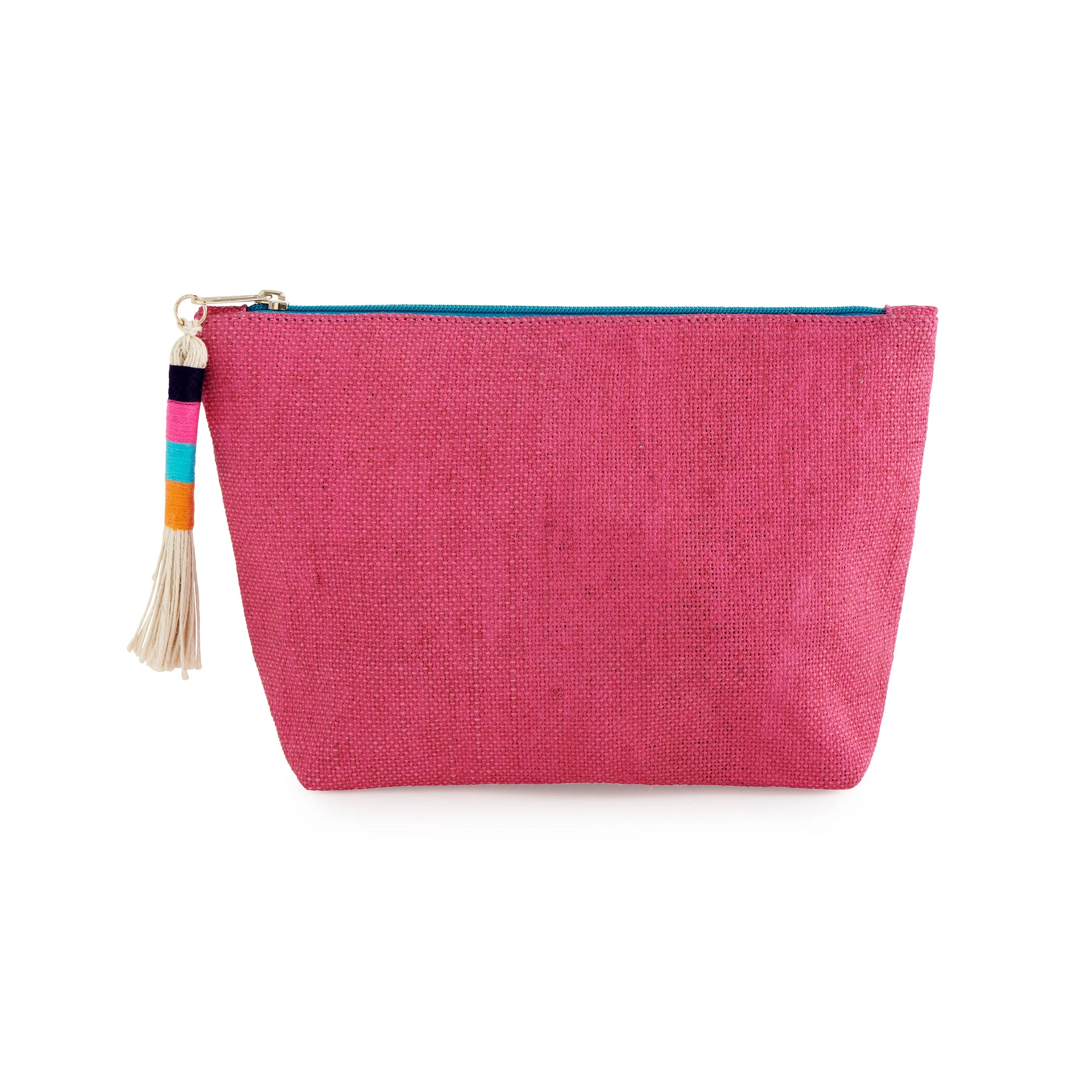 Woven Zip Tassel Pouch