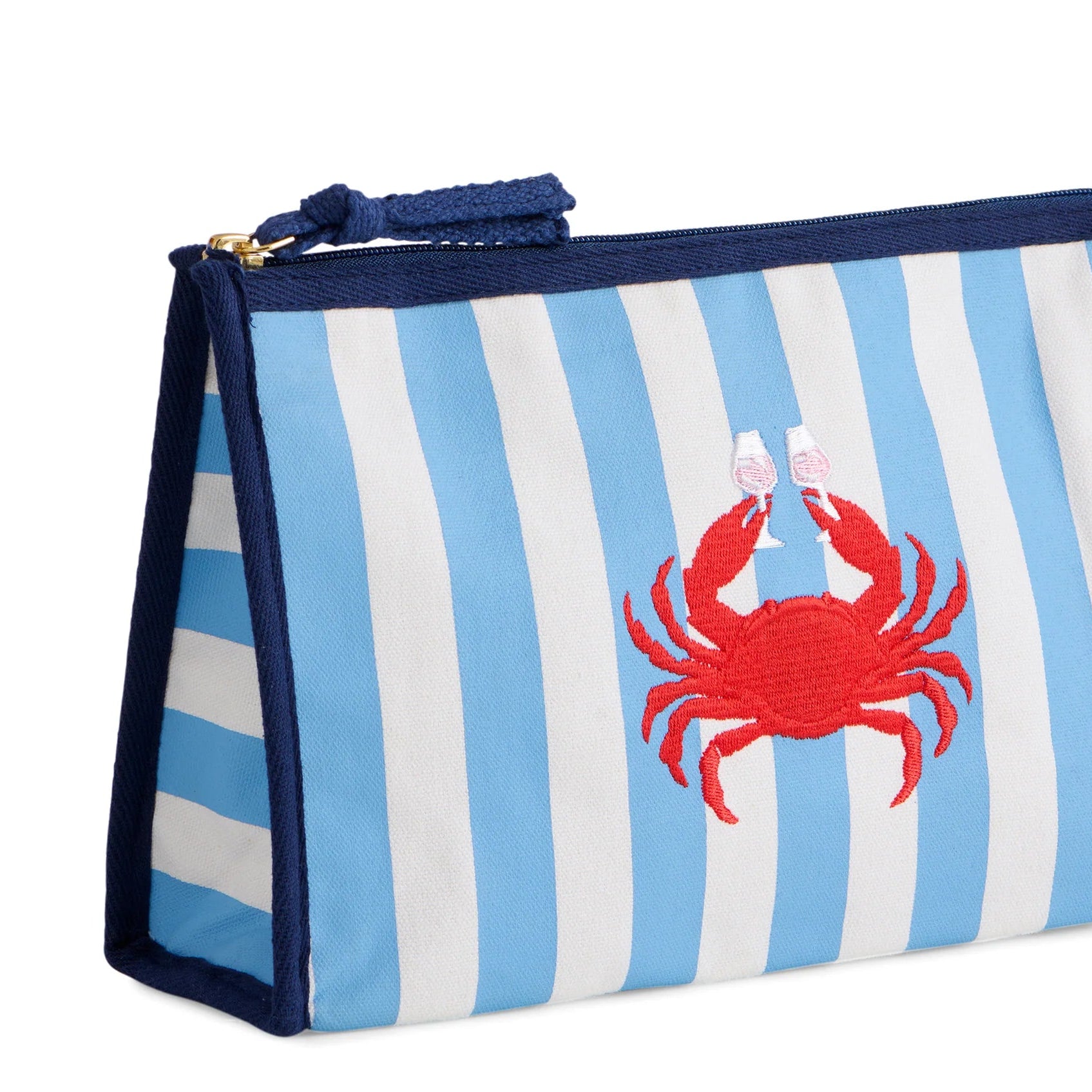 Crab and Rosé Zip Pouch