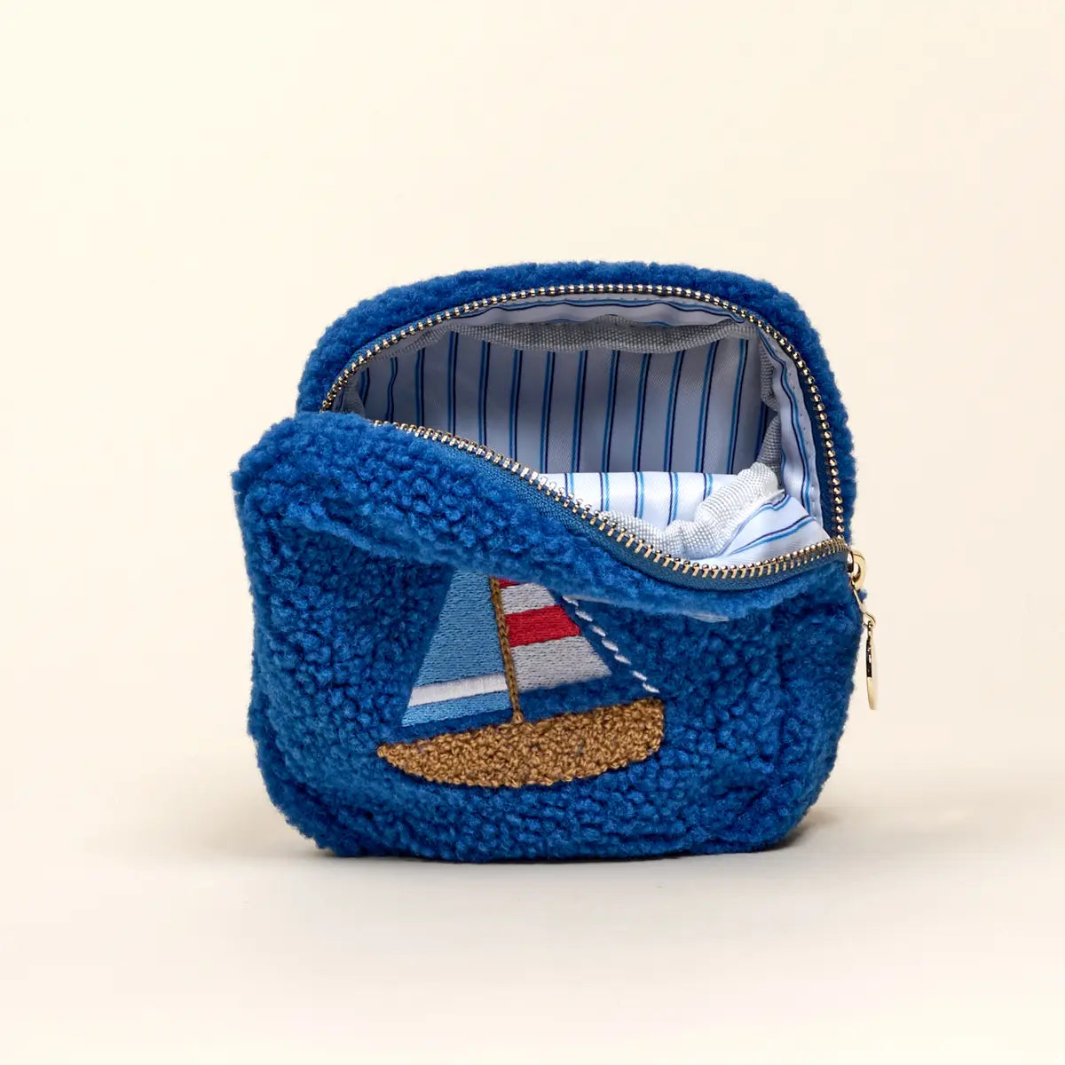 Teddy Pouch Square - Sail Boat