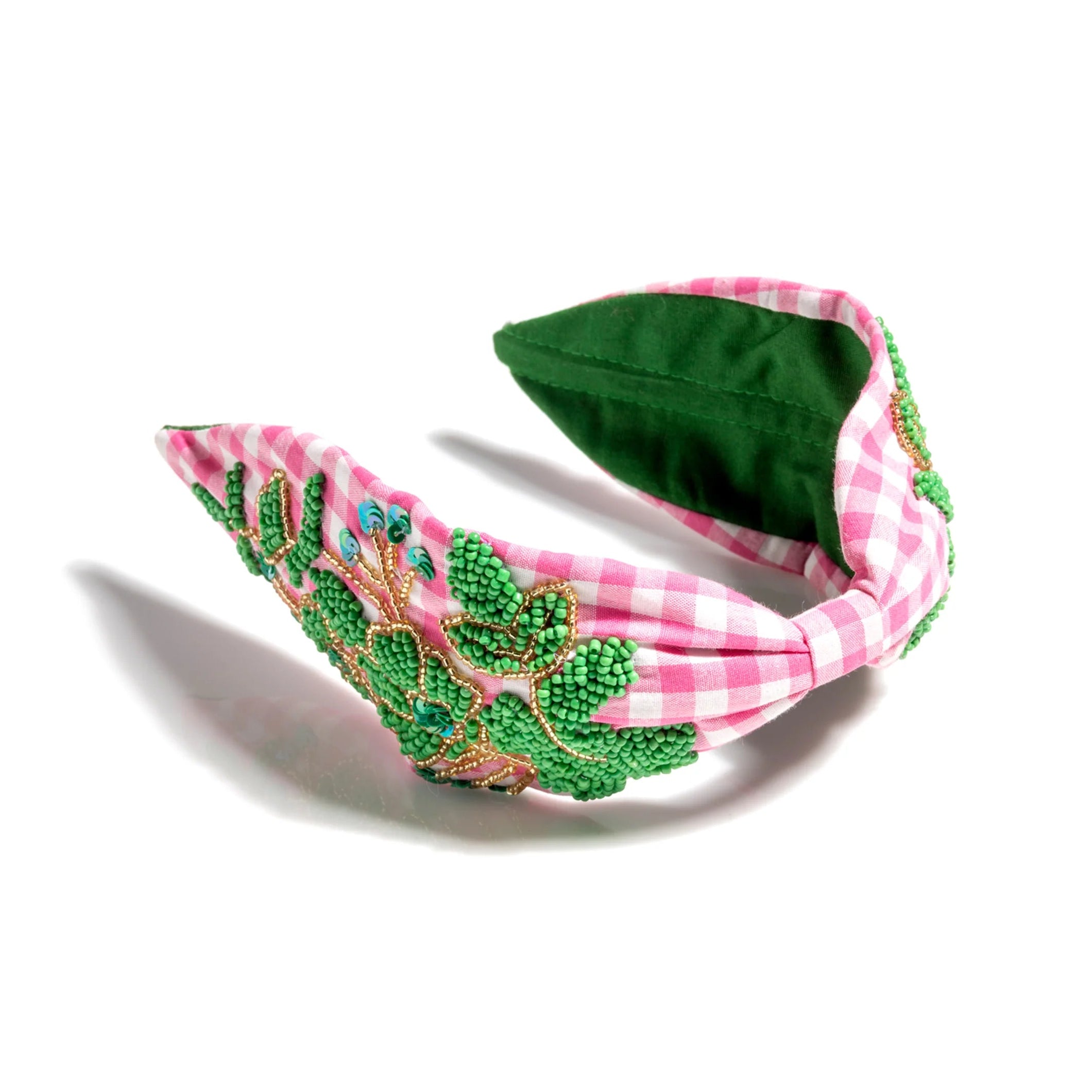 Beaded Wide Check Headband