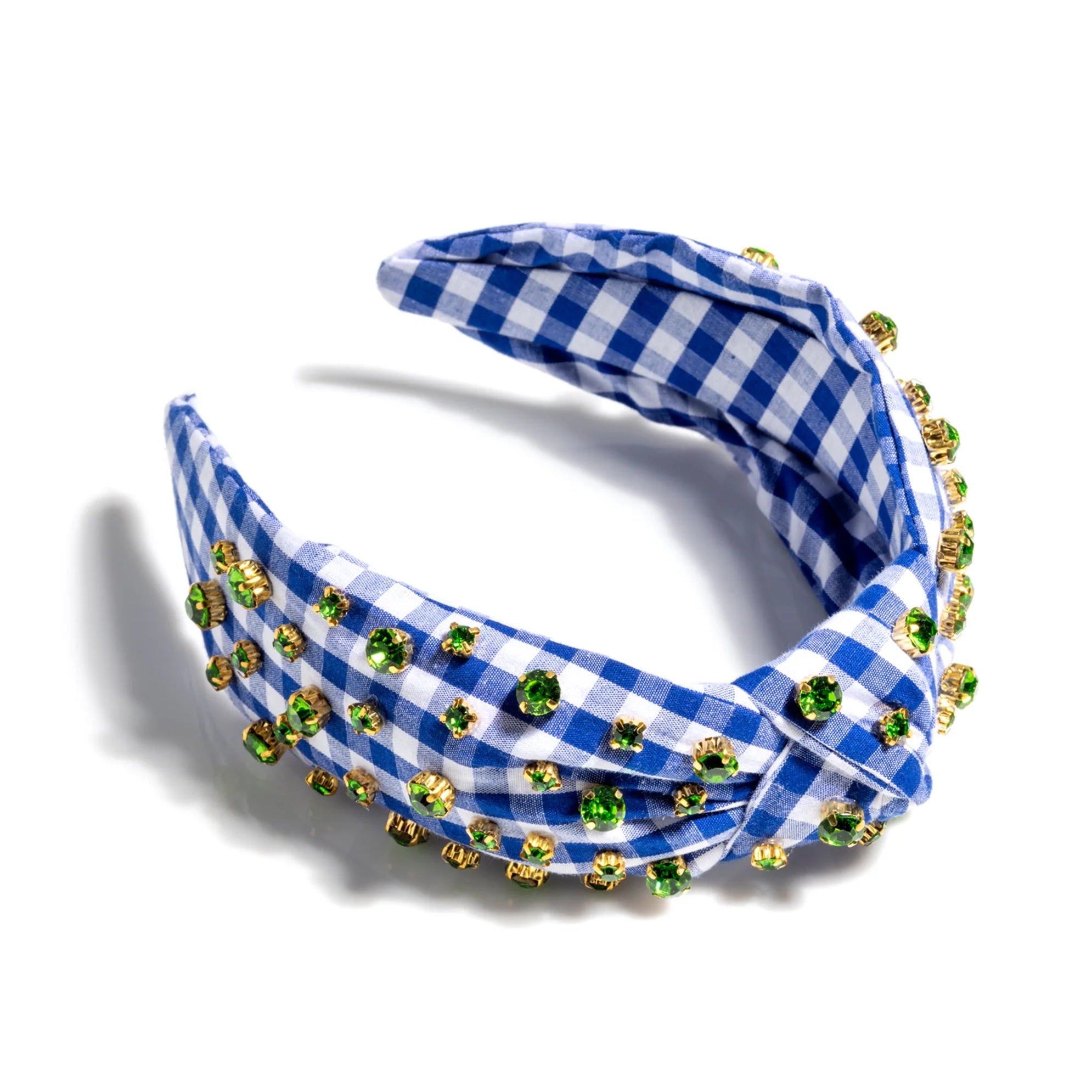 Embellished Knotted Gingham Headband