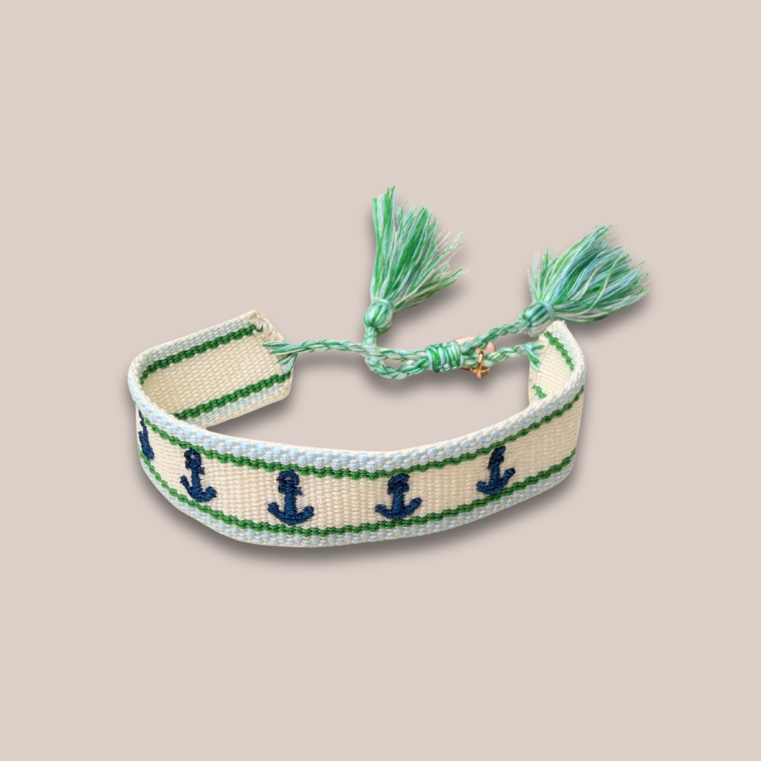 Embroidered Tassel Bracelet