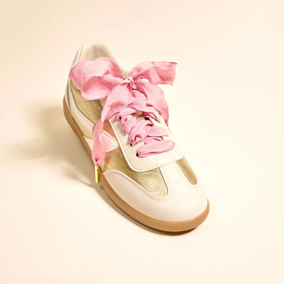 Pink Frilly Ribbon Shoelaces