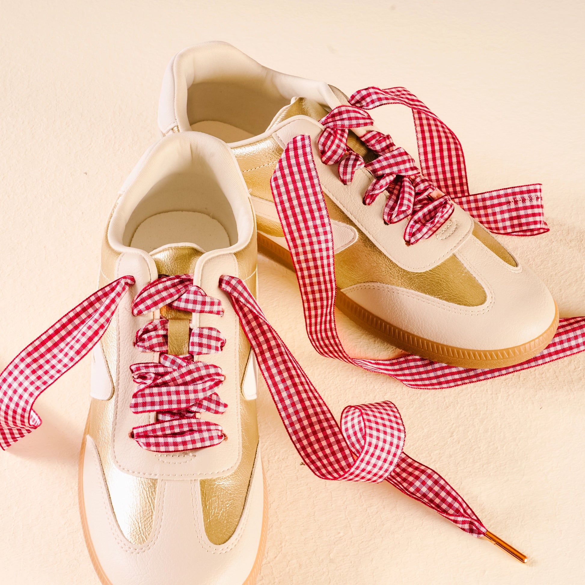 Gingham Ribbon Shoelaces