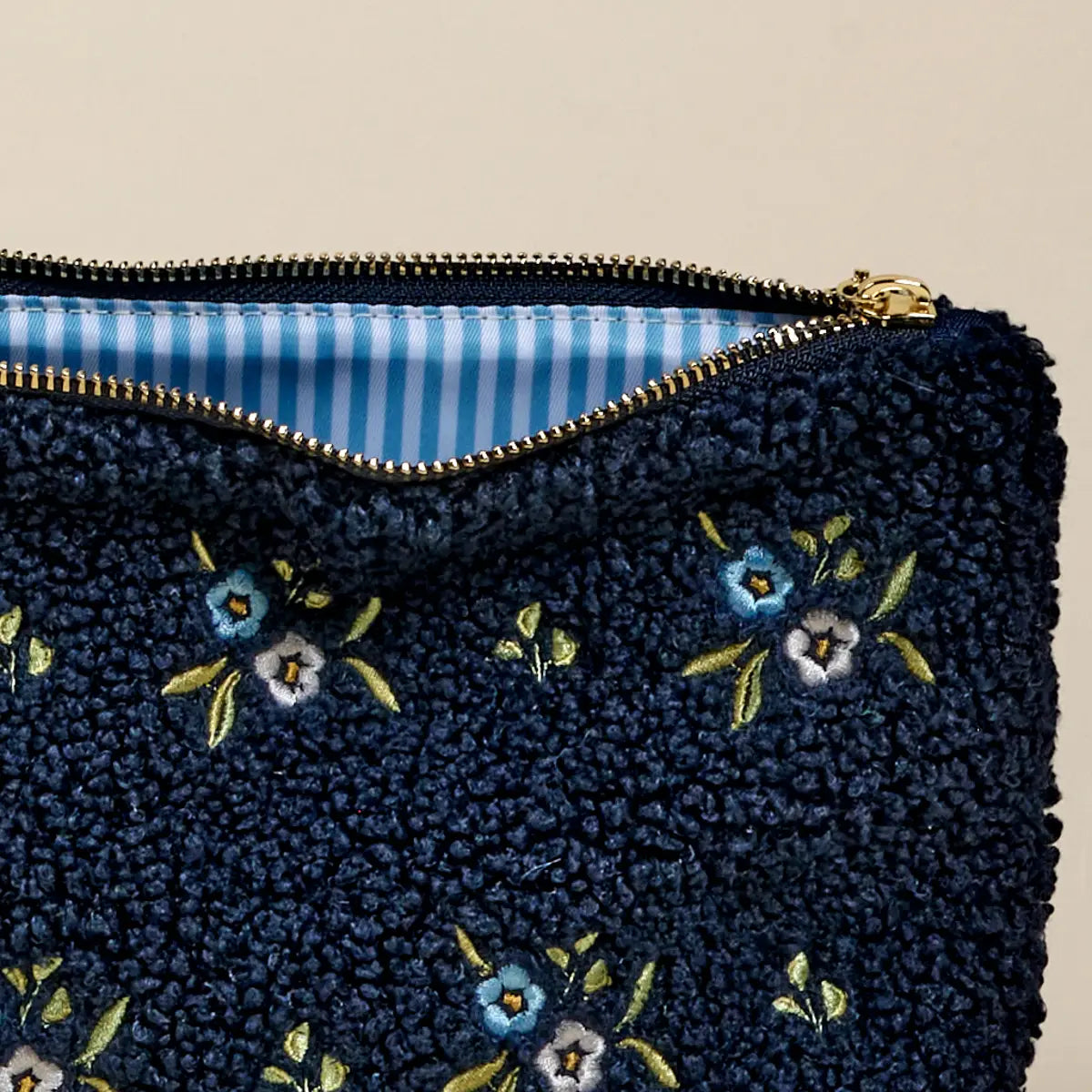 Teddy Pouch Floral Navy