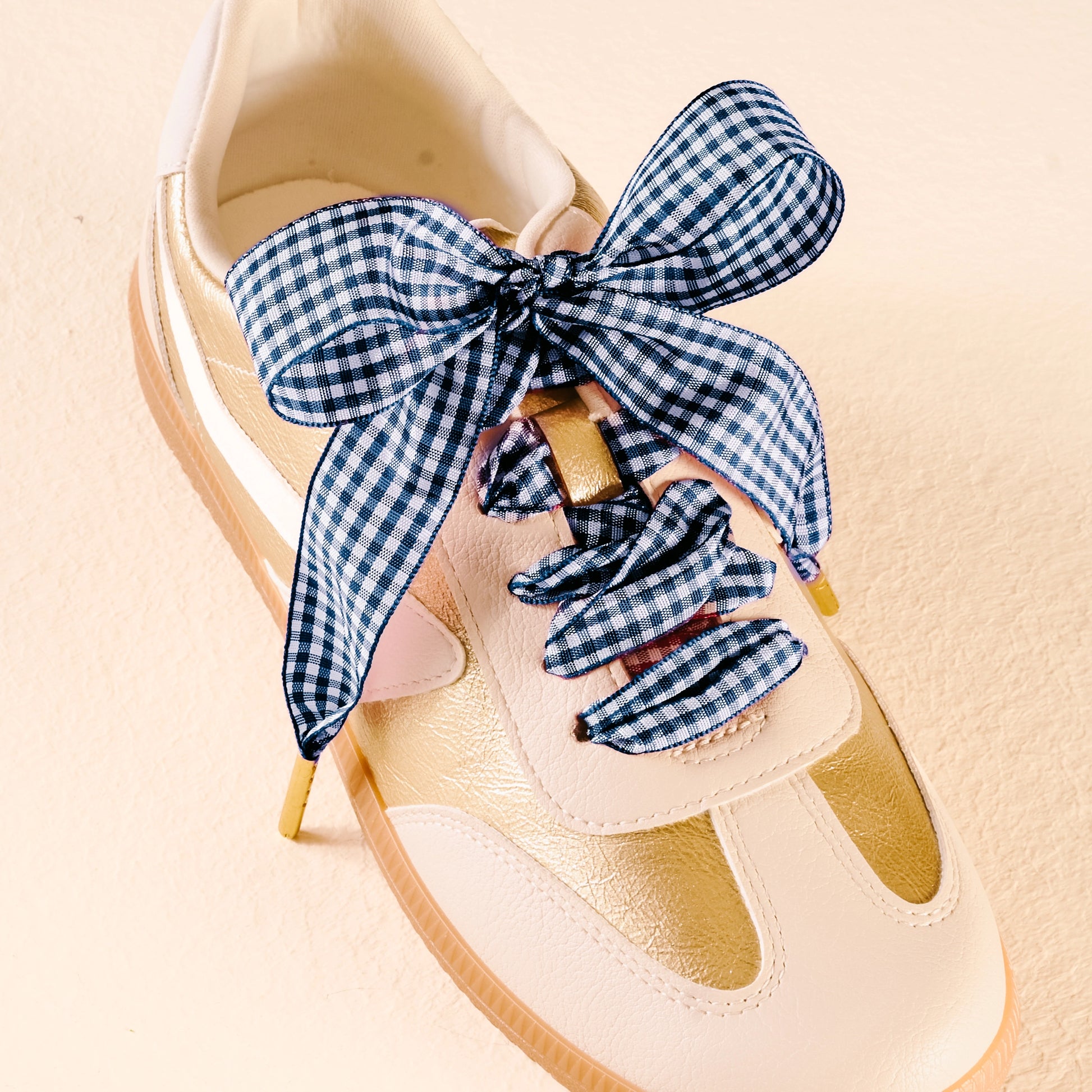 Gingham Ribbon Shoelaces