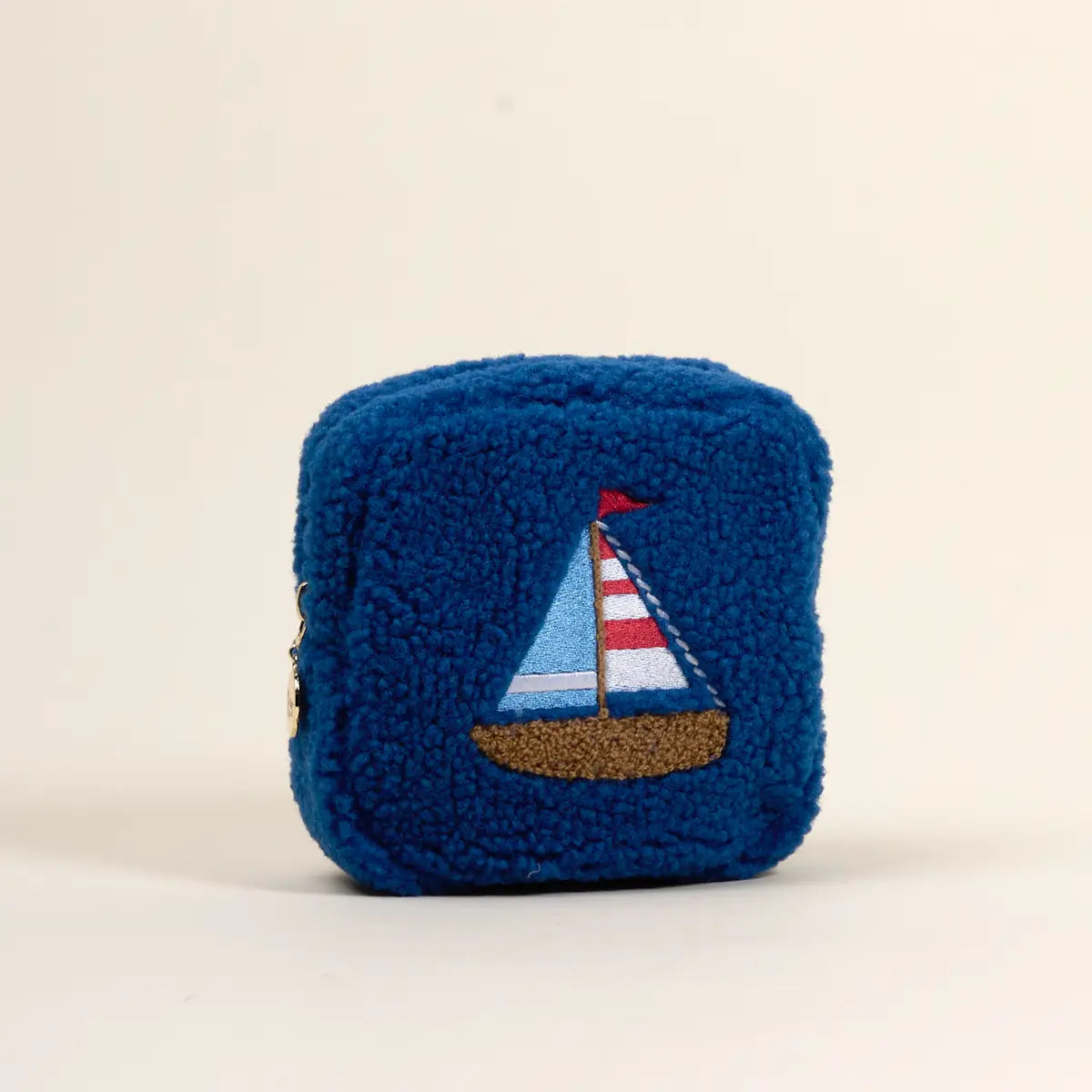 Teddy Pouch Square - Sail Boat