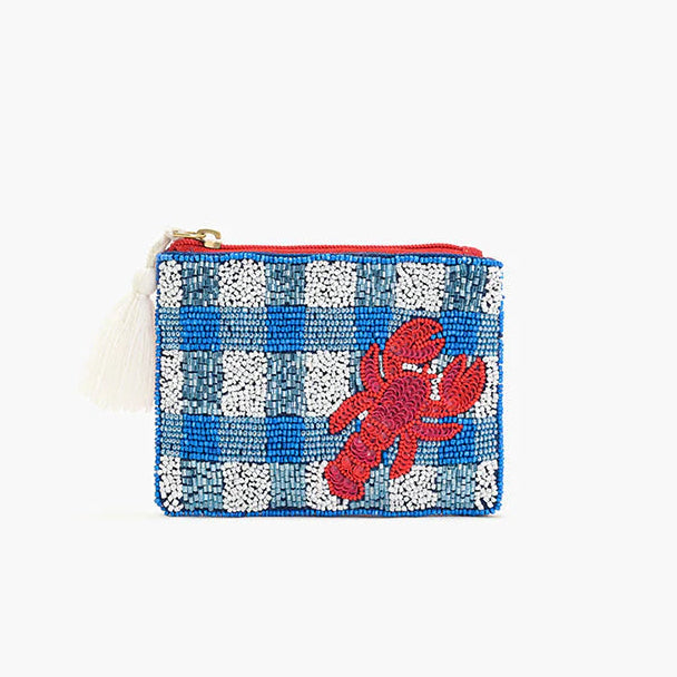 Coastal Claw Beaded Coin Pouch