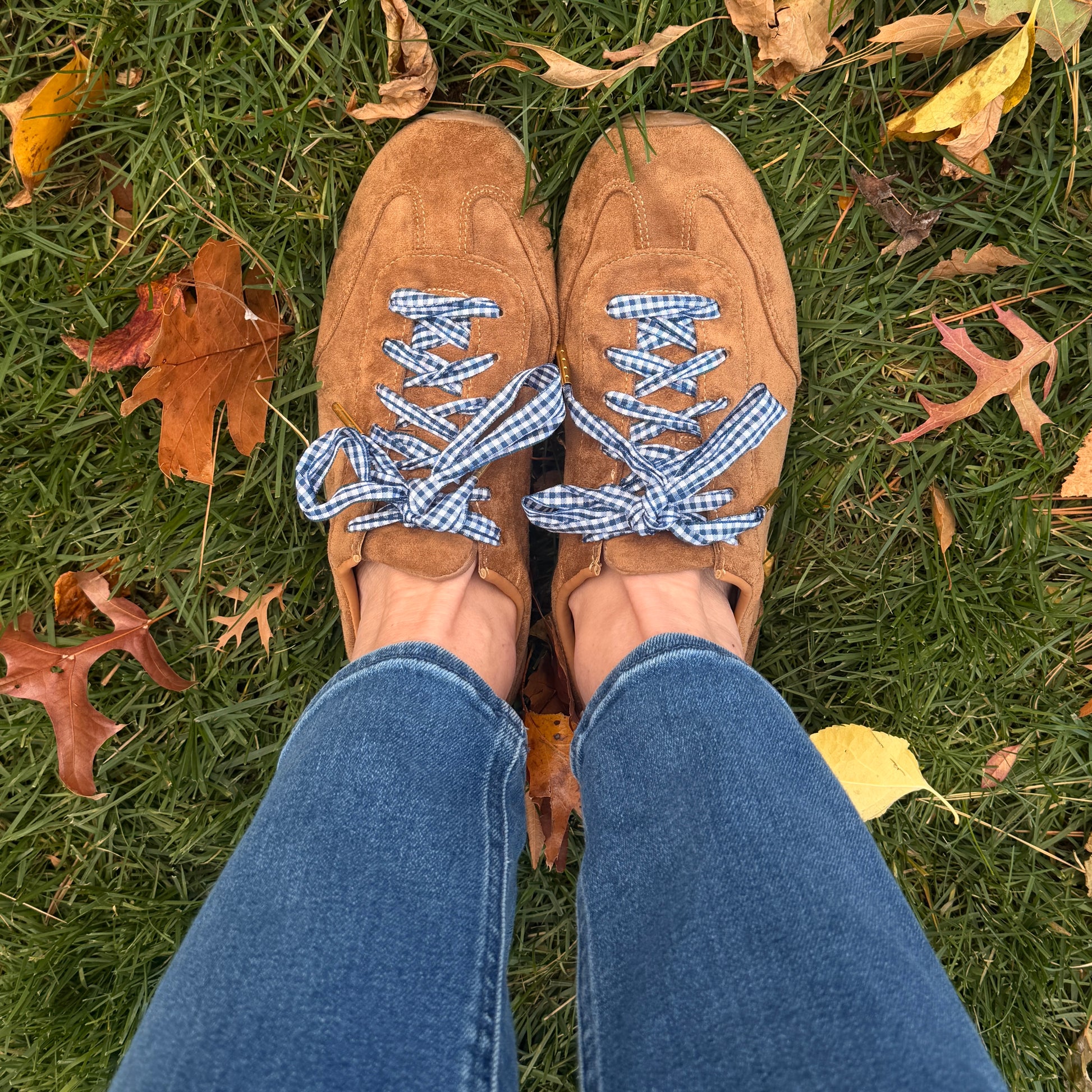 Gingham Ribbon Shoelaces