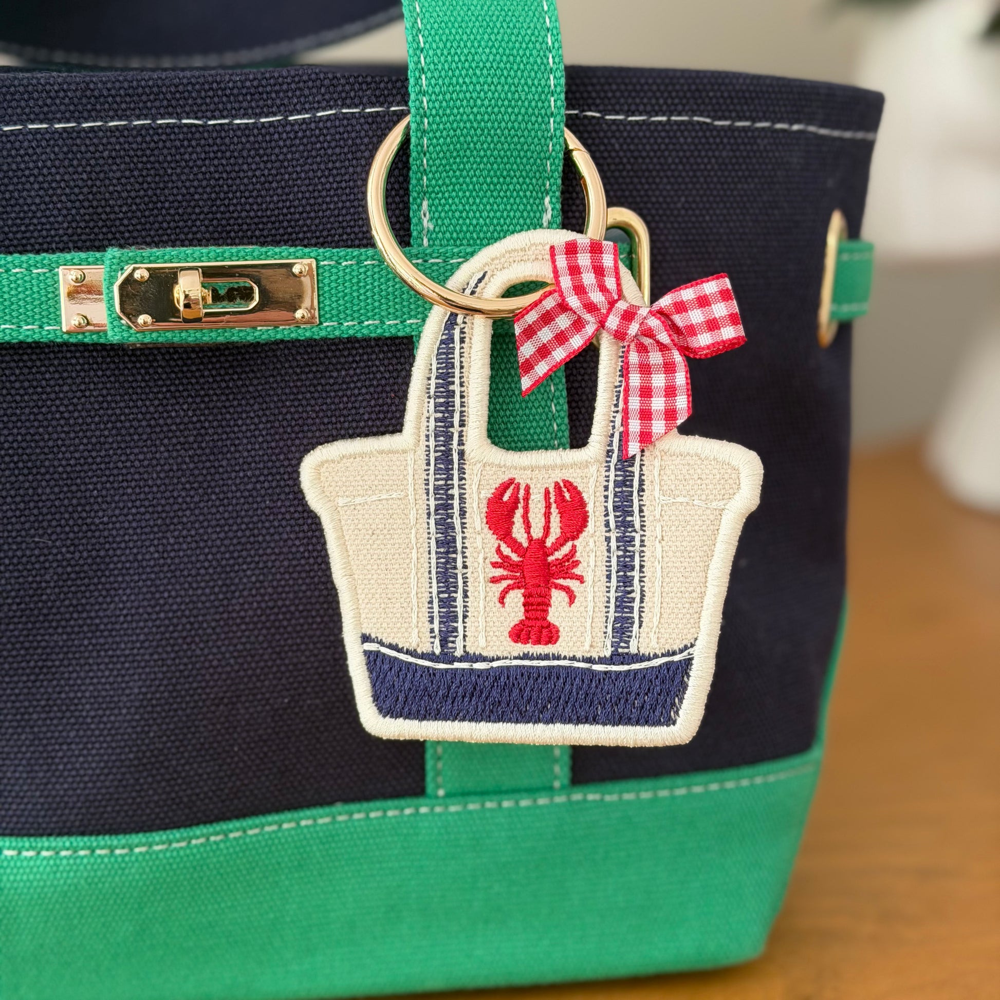 Embroidered Boat Bag Charm