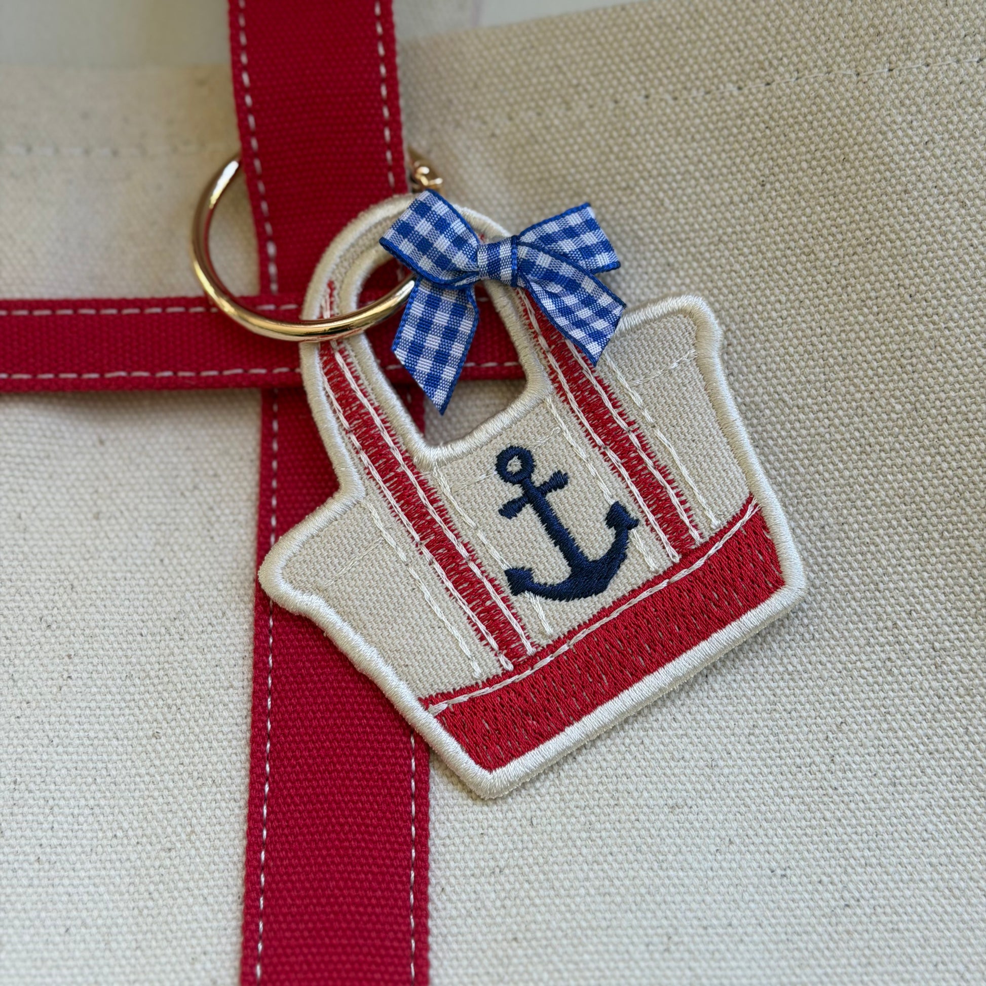 Embroidered Boat Bag Charm