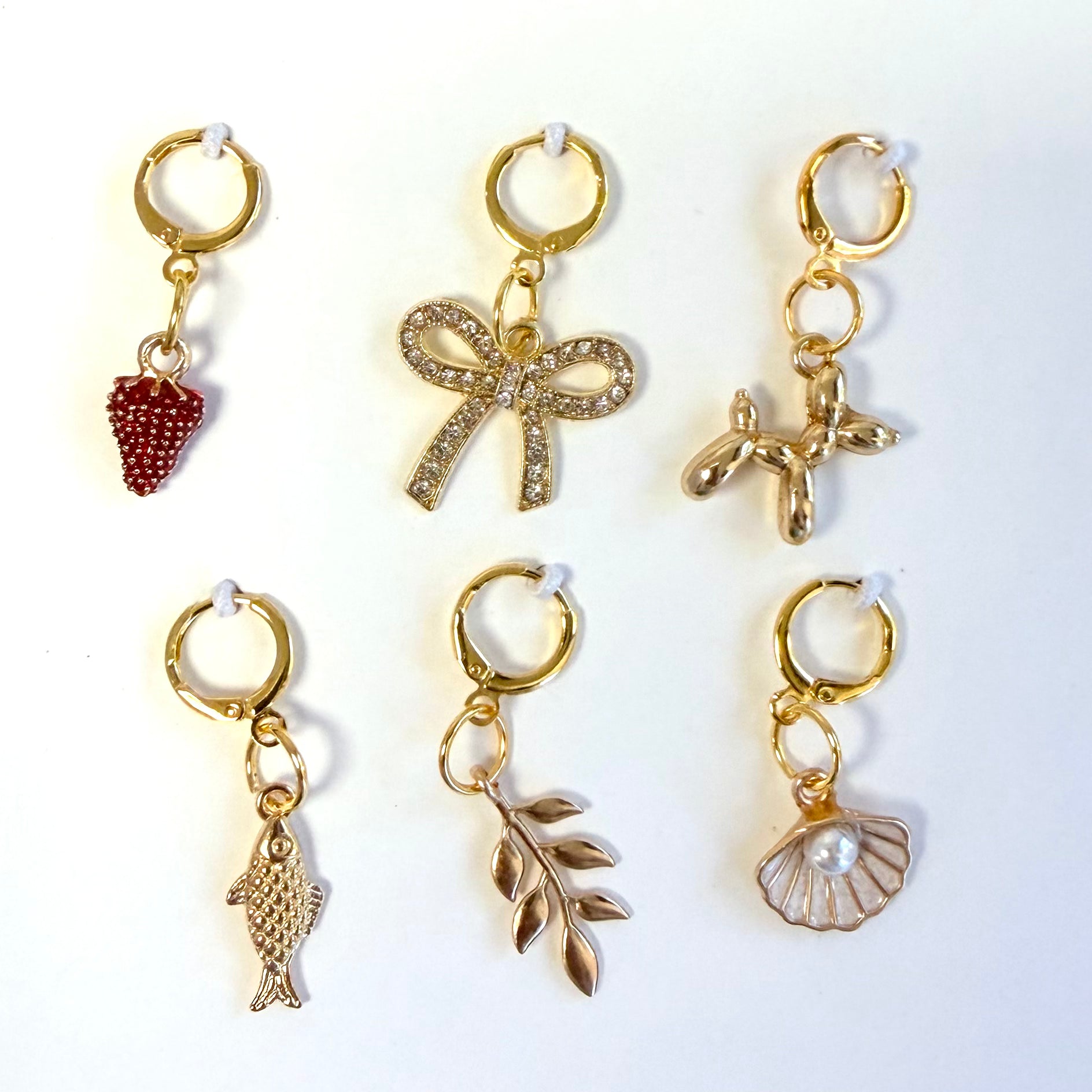 Set of 6 Gold Charms