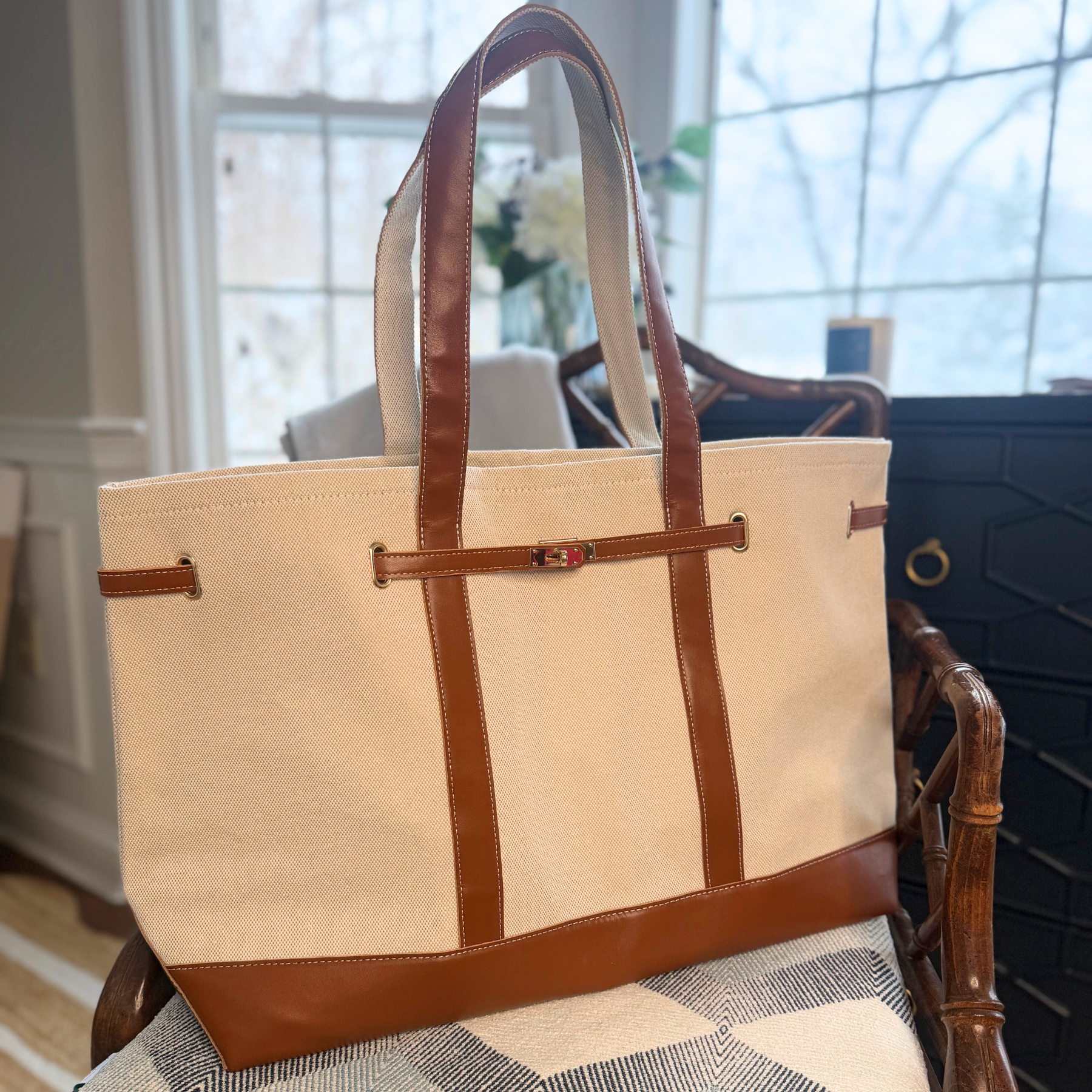 Charleston Large Carryall Tote - Leather