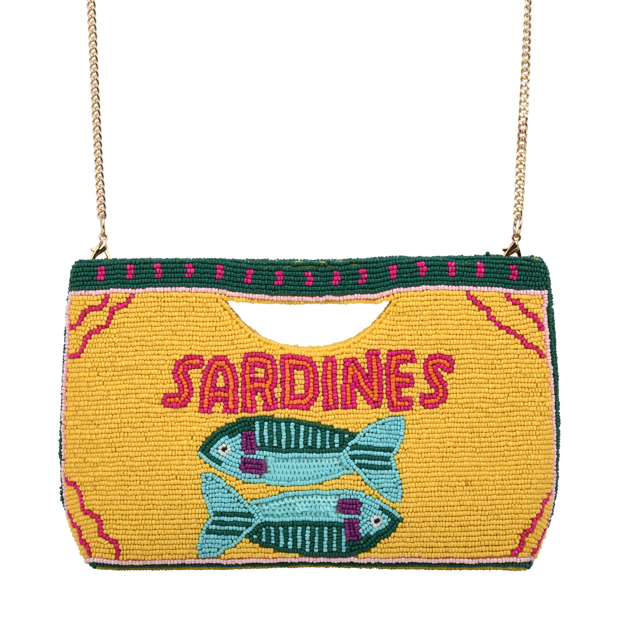 Sardine Beaded Clutch