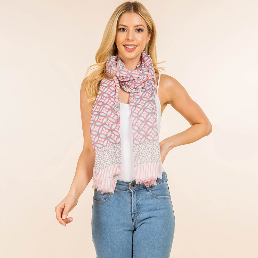 Geometric Print Scarf