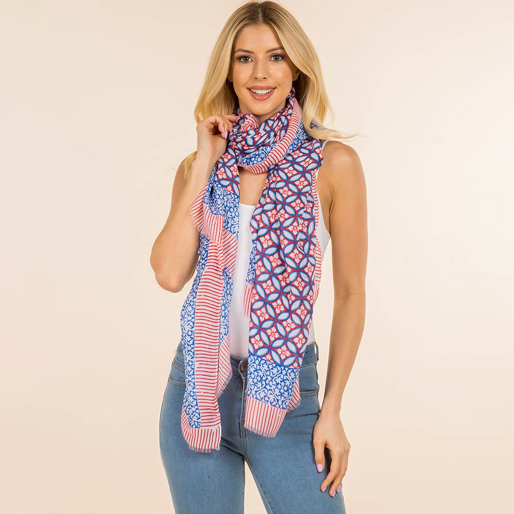 Geometric Print Scarf
