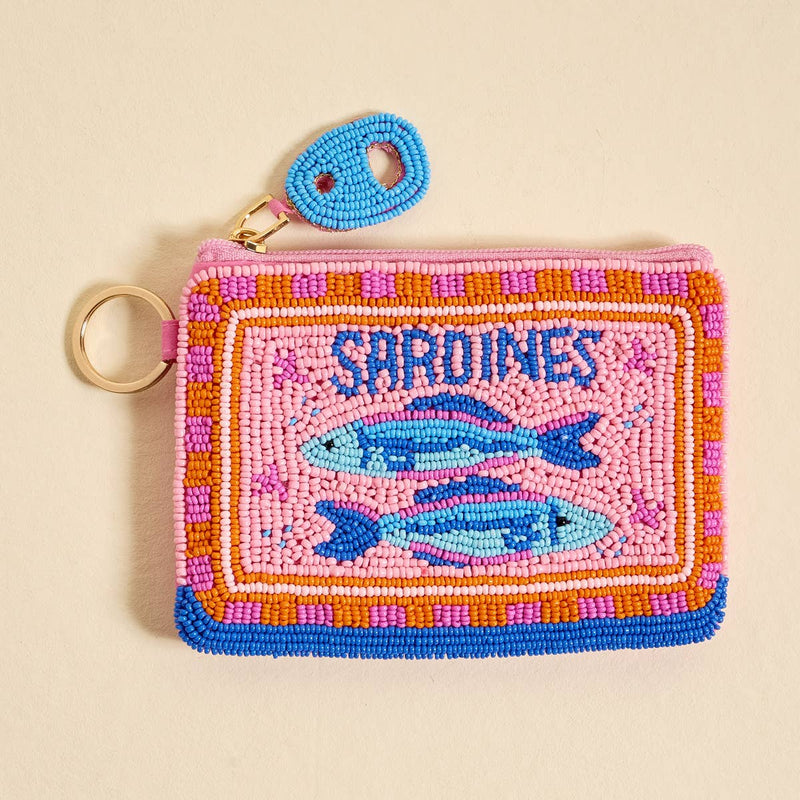 Hand Beaded Pouch - Sardines